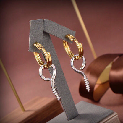 18K BB Screw Earrings