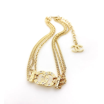 18K CC Chain Choker Necklace