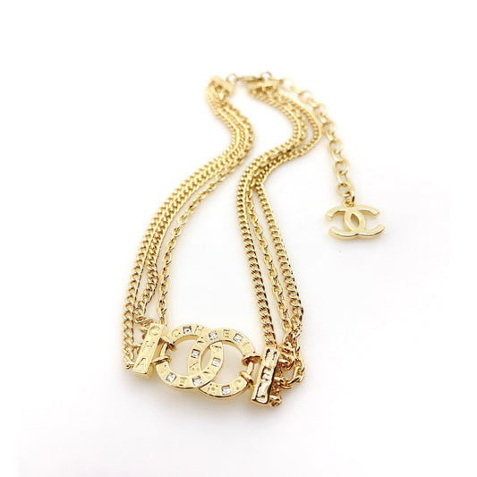 18K CC Chain Choker Necklace