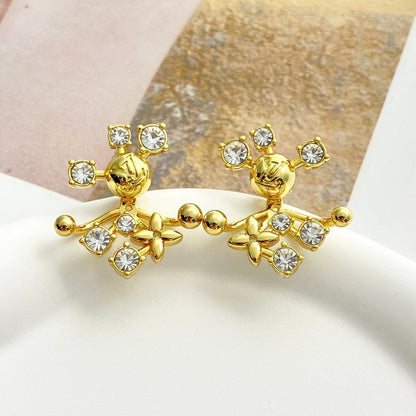 18K Louis Diamond Earrings