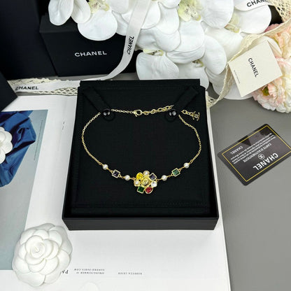 18K CC 26C Color Crystal Choker Necklace