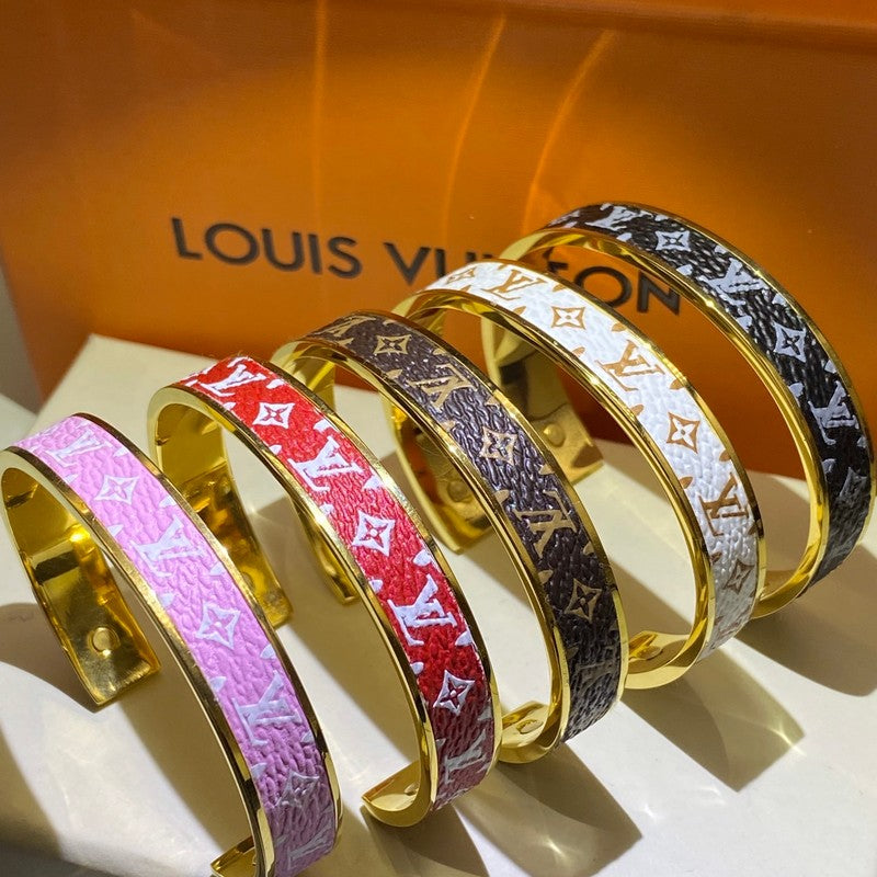 18K Louis Nanogram Color Cuff Bracelet