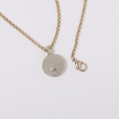 18K CC Black & White Logo Gold Necklace