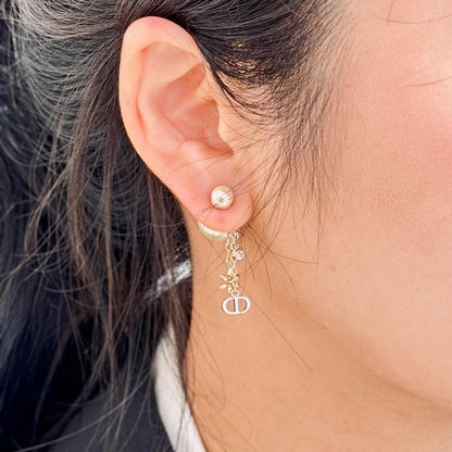 18K CD Tribales Tassel Diamond Earrings