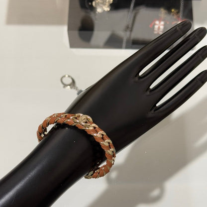 18K CC 26C Black Open Cuff Bracelet