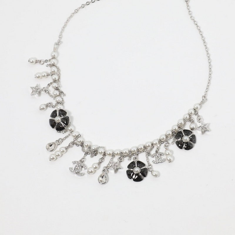 18K CC Camellia Pearl Chain Necklace