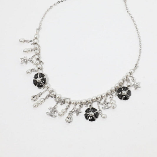 18K CC Camellia Pearl Chain Necklace