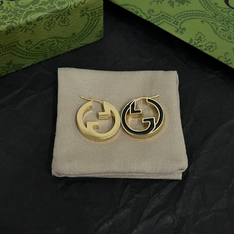 18K GG Color Hollow Earrings