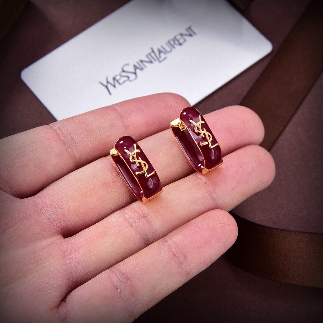 18K Red Earrings