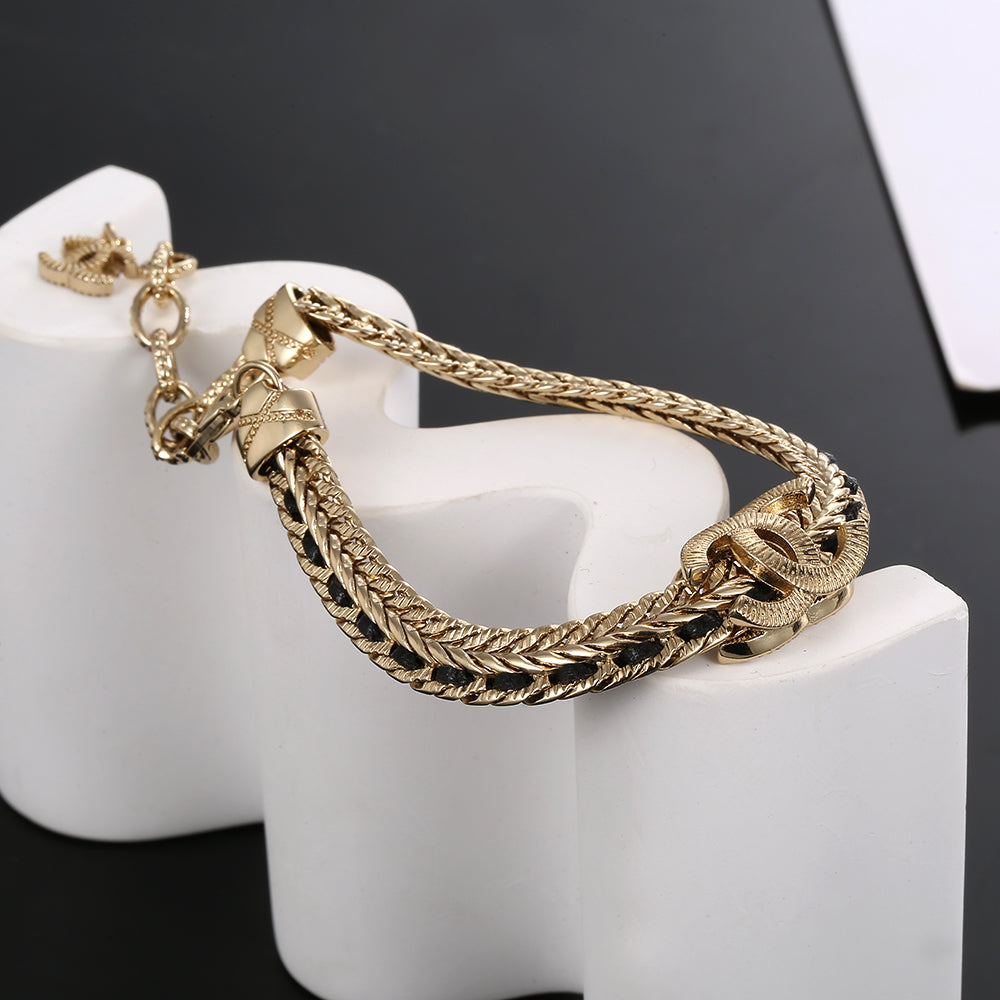18K CC Strass Chain Bracelet