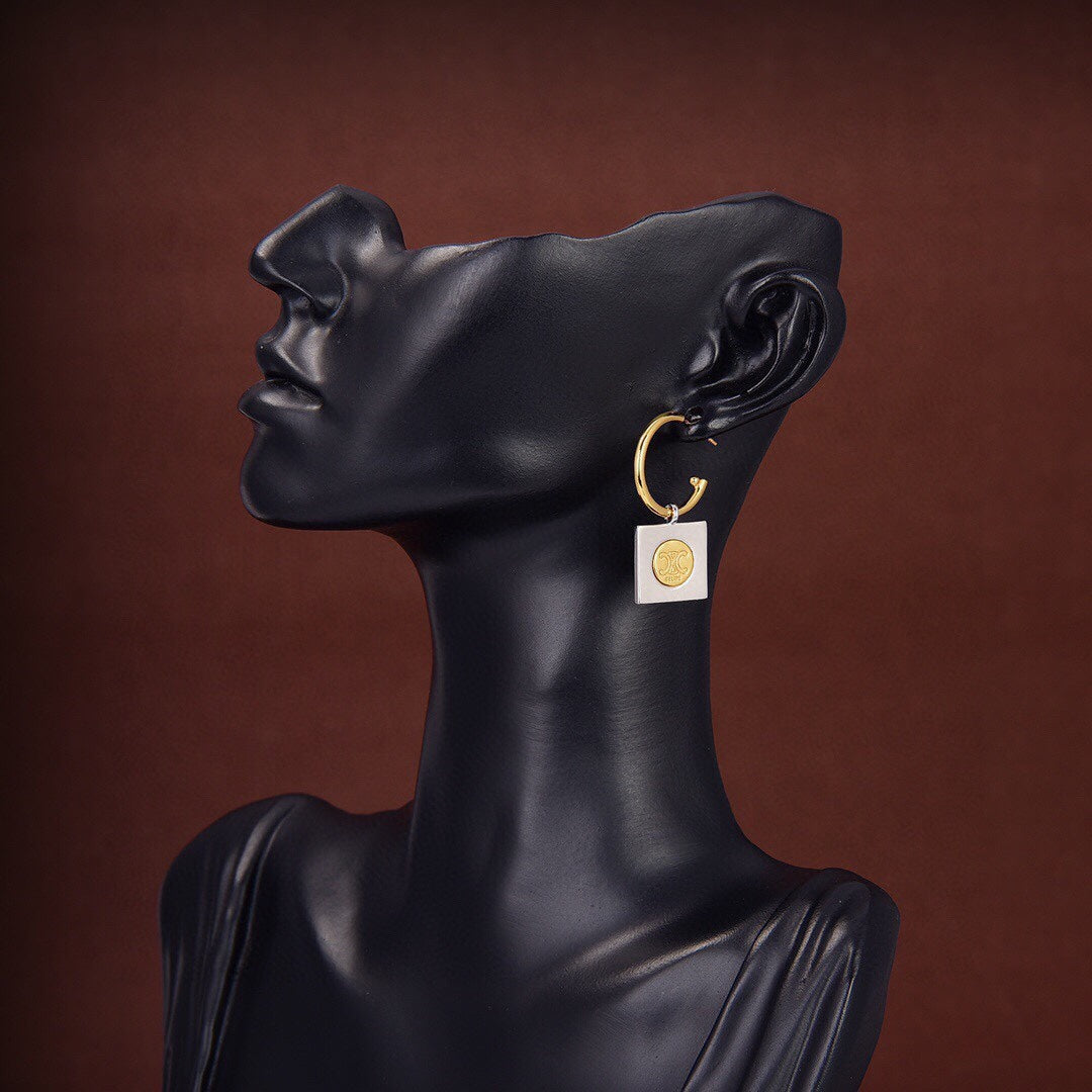 18K Triomphe Hoops Earrings