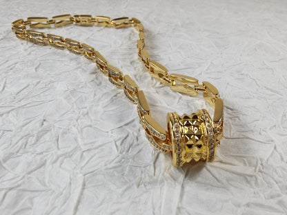 18K B.ZERO1  Diamonds Chain Link Necklace
