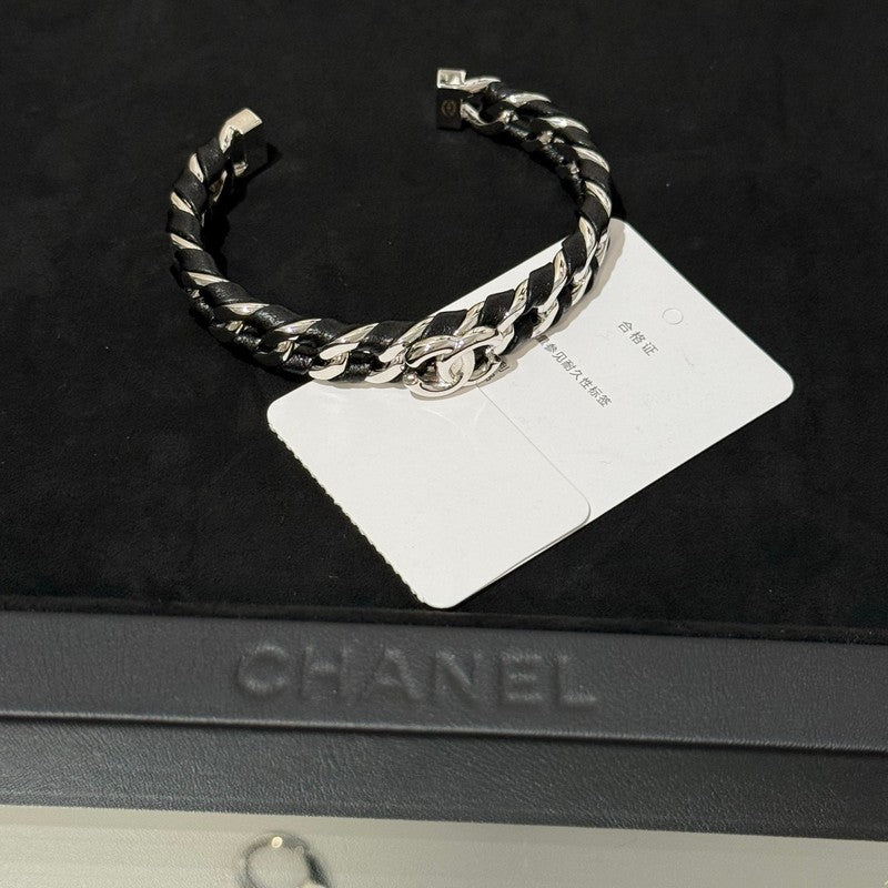 18K CC 26C Black Open Cuff Bracelet