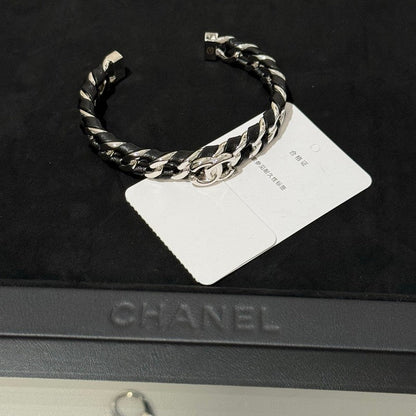 18K CC 26C Black Open Cuff Bracelet