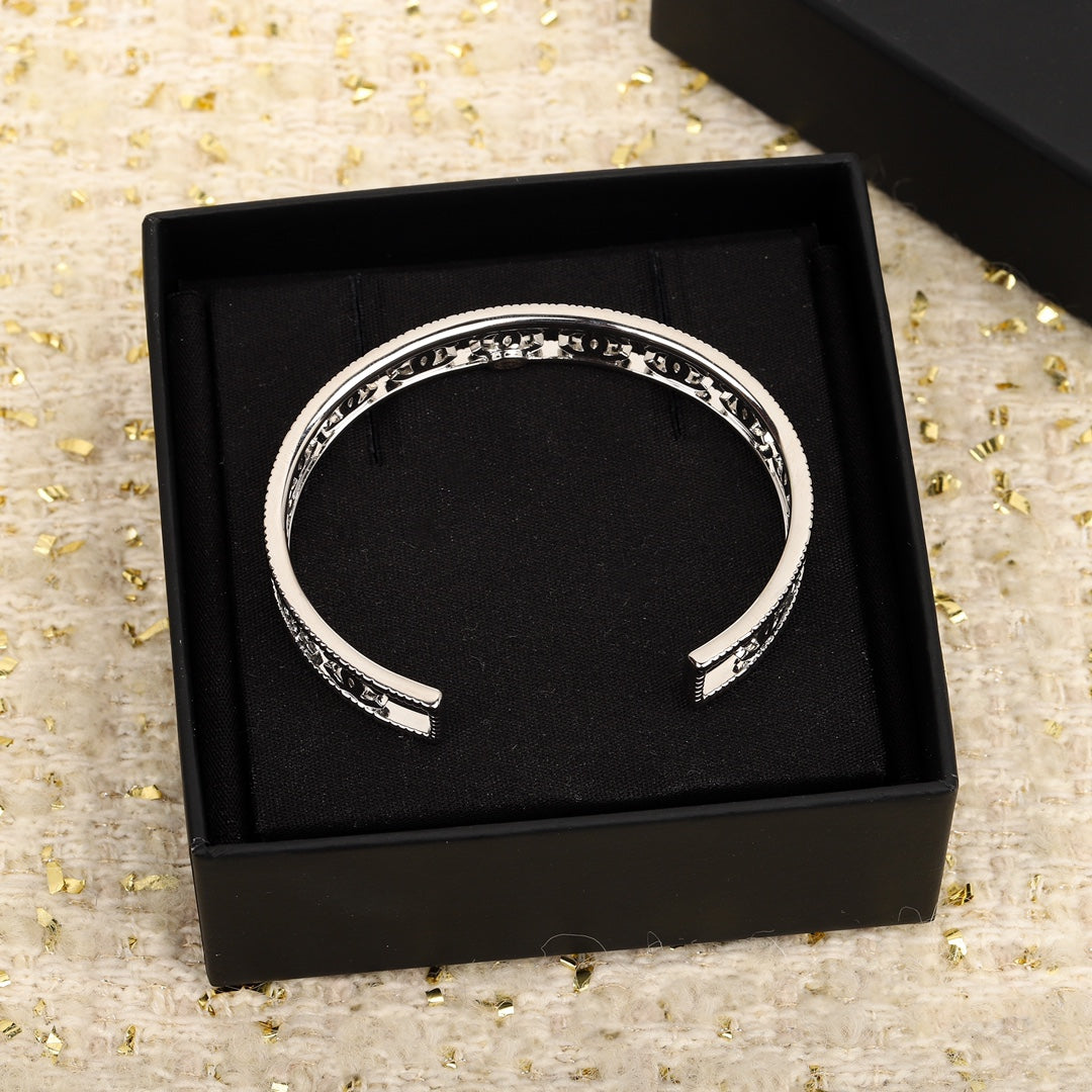 18K CC Open Cuff Bracelet