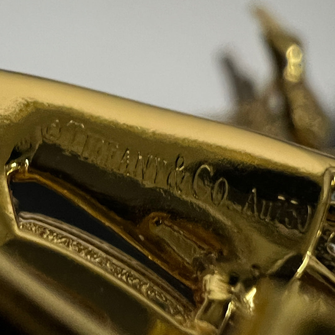 18K T Bird Diamonds Earrings