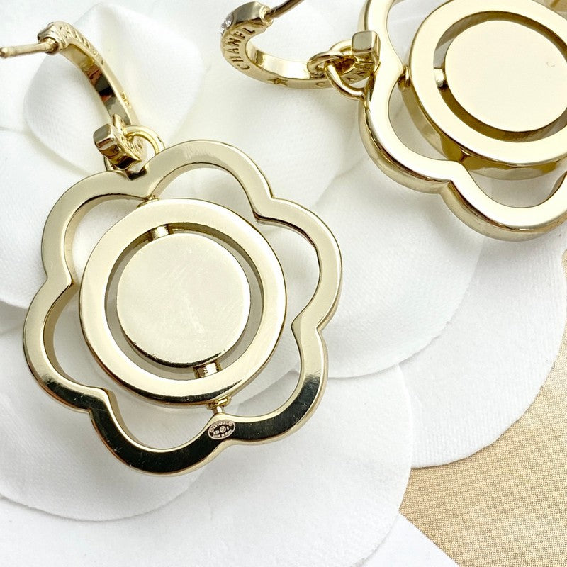 18K CC Camellia Gold Earrings