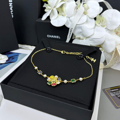 18K CC 26C Color Crystal Choker Necklace