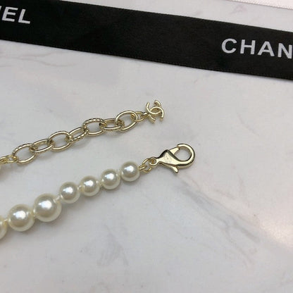 18K CC Big Pearl Gold Bracelet