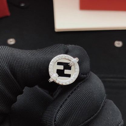 18K F Diamond Gold Earrings