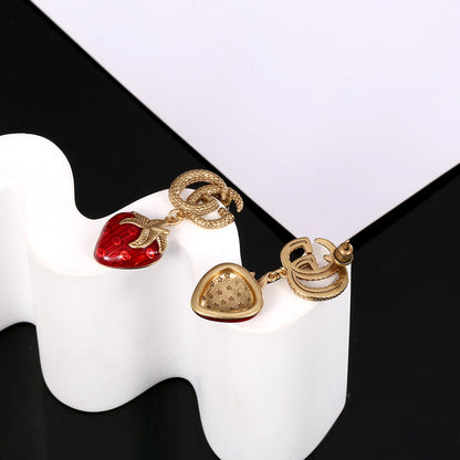 18K Double G Strawberry Earrings