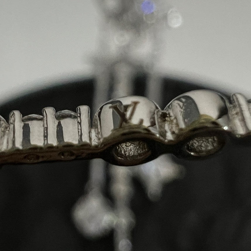 18K Louis Diamond Flowers Long Earrings