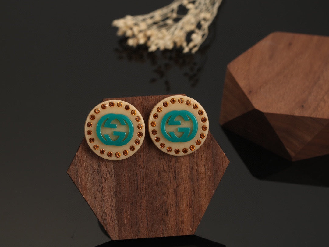 18K Double G Resin Earrings