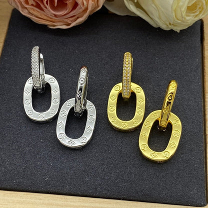 18K Louis Circle Earrings