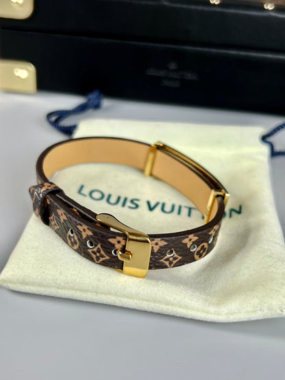 18K Louis Leather Bracelet