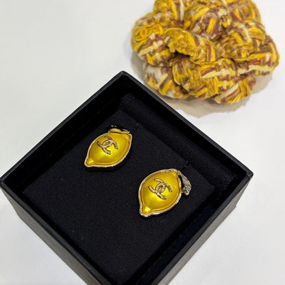 18K CC 26C Lemon Gold Earrings