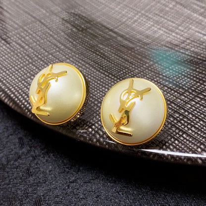 18K Saint White & Red Earrings