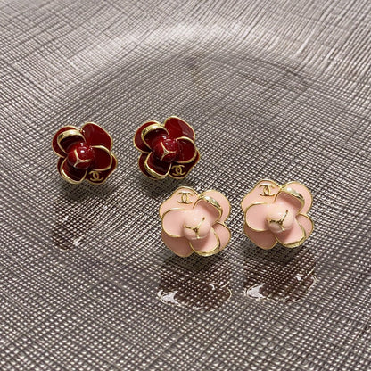 18K CC Camellia Earrings