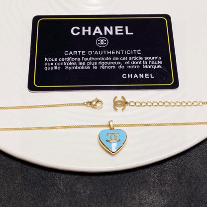 18K CC Blue Heart Necklace