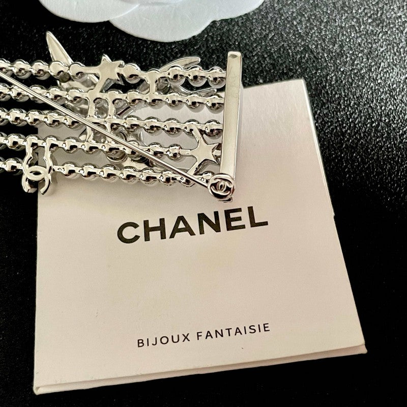 18K CC Birdcage Diamond Brooch