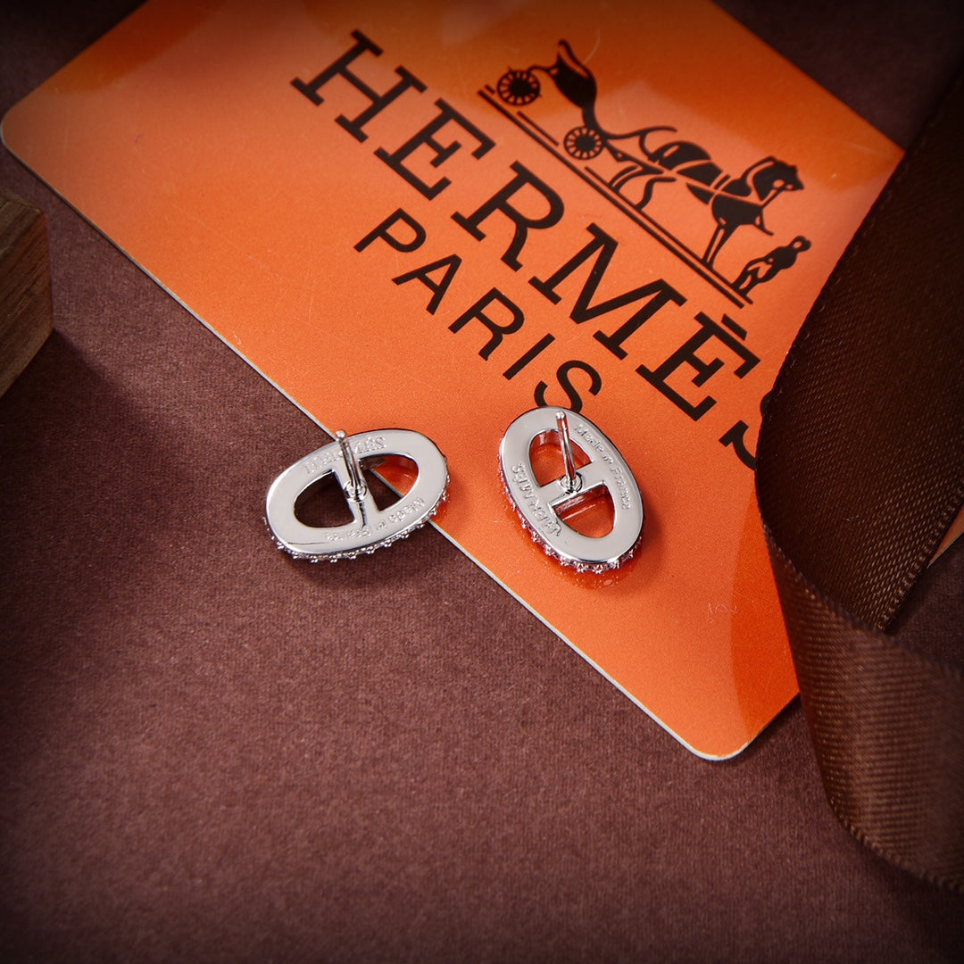 18K Farandole Diamond H Earrings