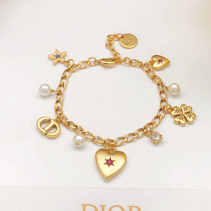 18K CD Script Diamond Bracelet