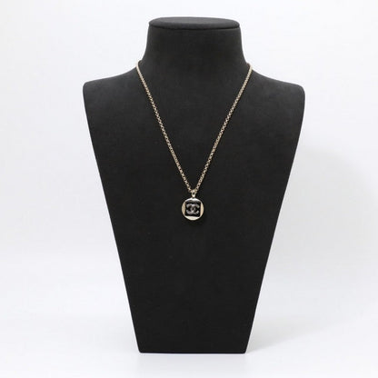 18K CC Black & White Logo Gold Necklace