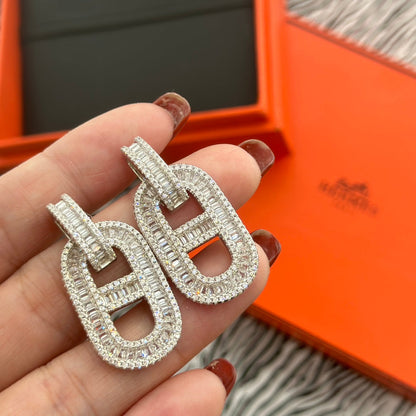 18K Diamonds H Earrings