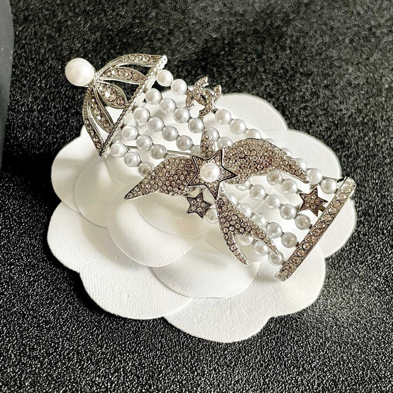 18K CC Birdcage Diamond Brooch