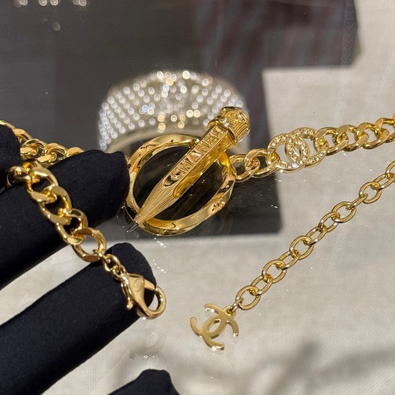 18K CC 25K Pen Choker Necklace