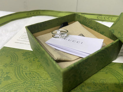 Double G Interlocking G Wide Open Ring