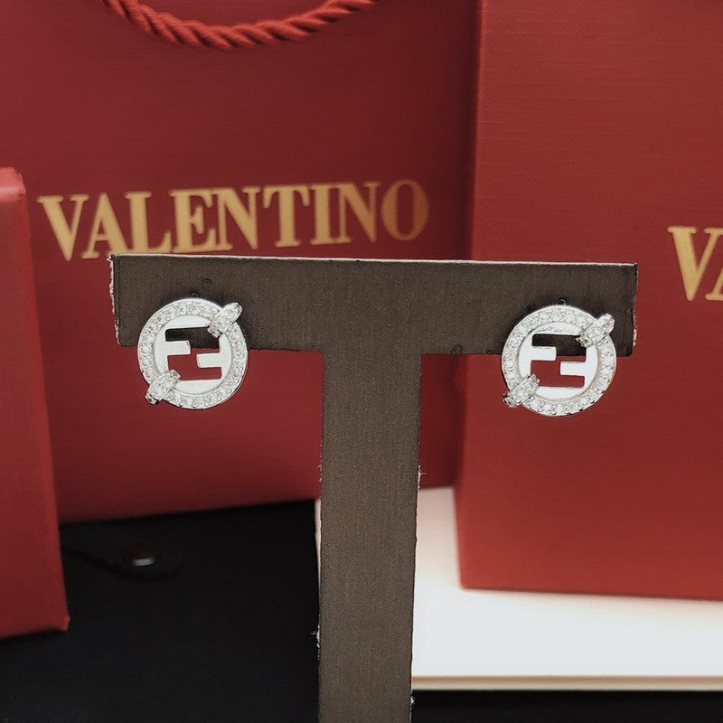 18K F Diamond Gold Earrings