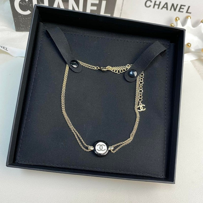 18K CC Chain Choker Necklace
