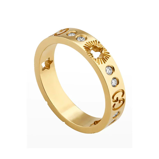18K GG Icon Diamonds Ring